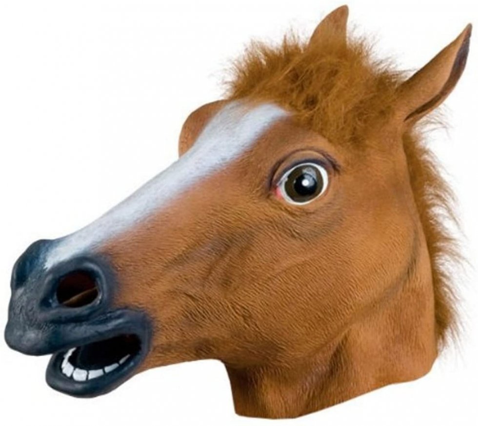 हैलोवीन घोड़े के सिर का मुखौटा