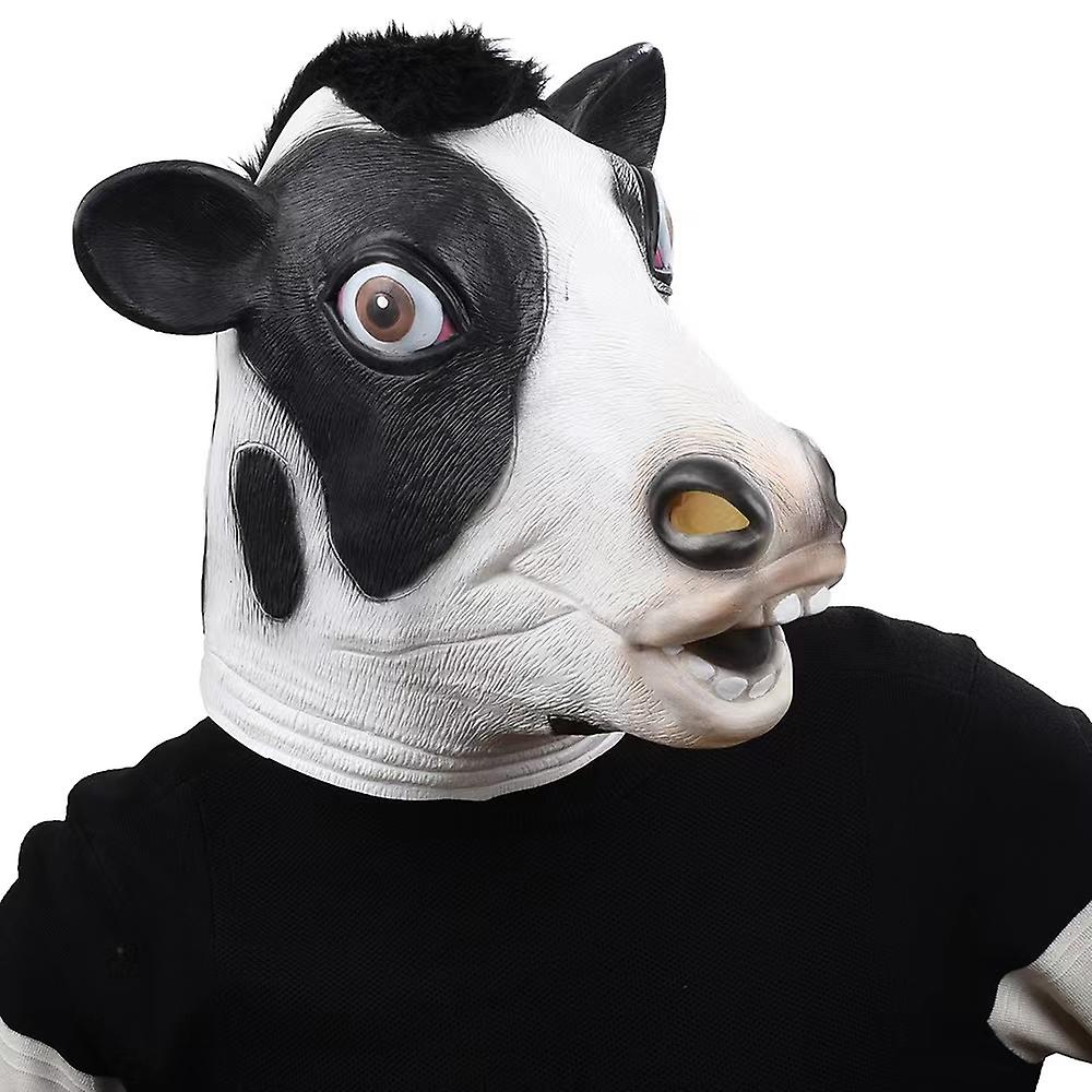 गाय मुखौटा सिलिकॉन लेटेक्स चेहरा सिर मास्क