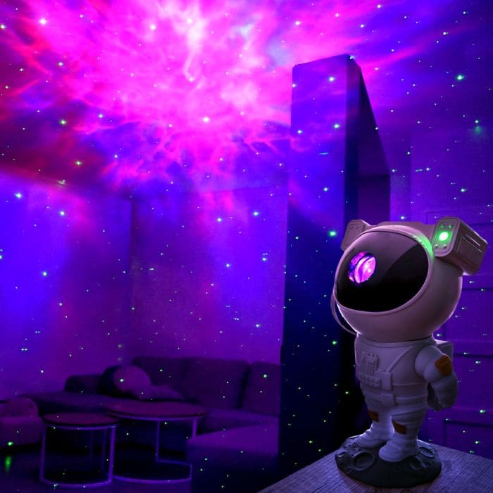 अंतरिक्ष यात्री दीवार प्रोजेक्टर रात्रि आकाश आकाशगंगा