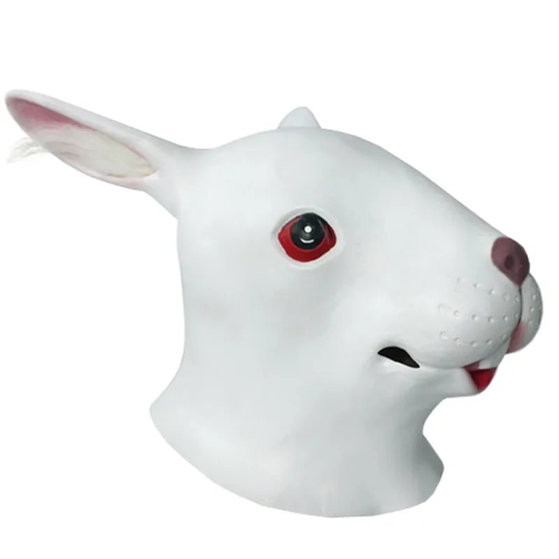 खरगोश सिलिकॉन चेहरा और सिर मुखौटा