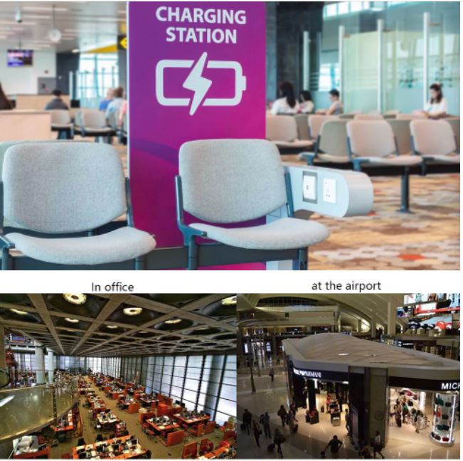 मोबाइल चार्जिंग स्टेशन एयरपोर्ट - डेटा ब्लॉकर