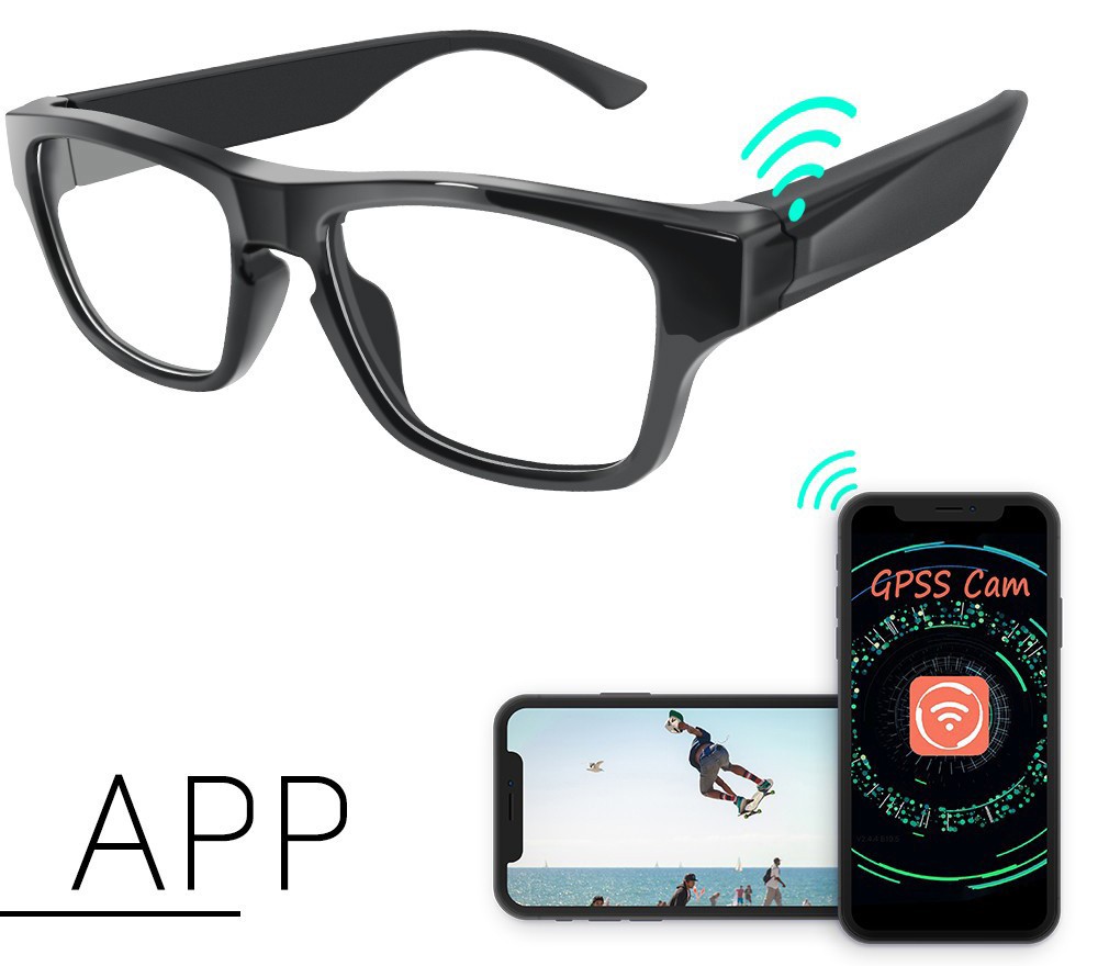 वाईफाई कैमरा के साथ चश्मा - जीपीएस कैम एप्लीकेशन वाईफाई सेट