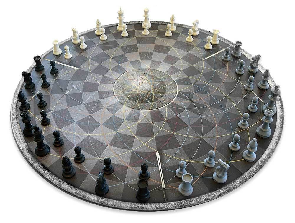 3 खिलाड़ियों (व्यक्तियों) के लिए गोल शतरंज
