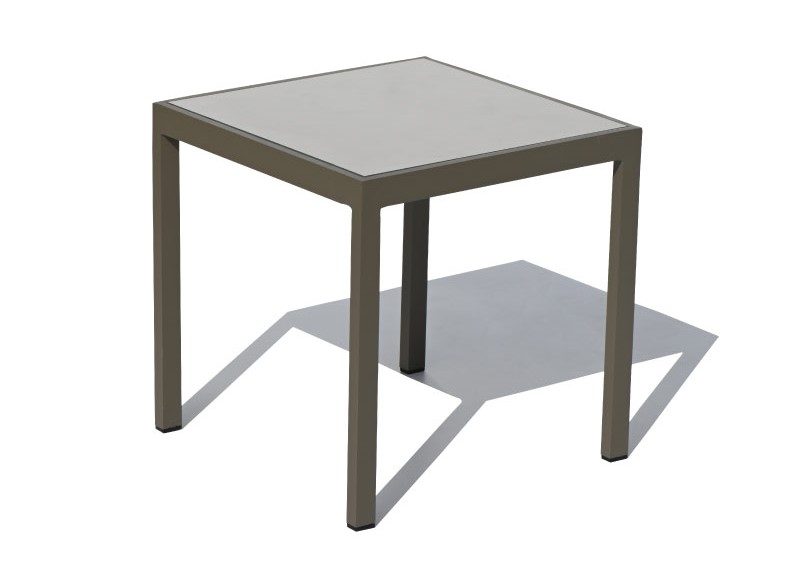 छोटी सुविधाजनक एल्यूमीनियम आँगन टेबल लक्सुरियो डेमियन न्यूनतम डिज़ाइन