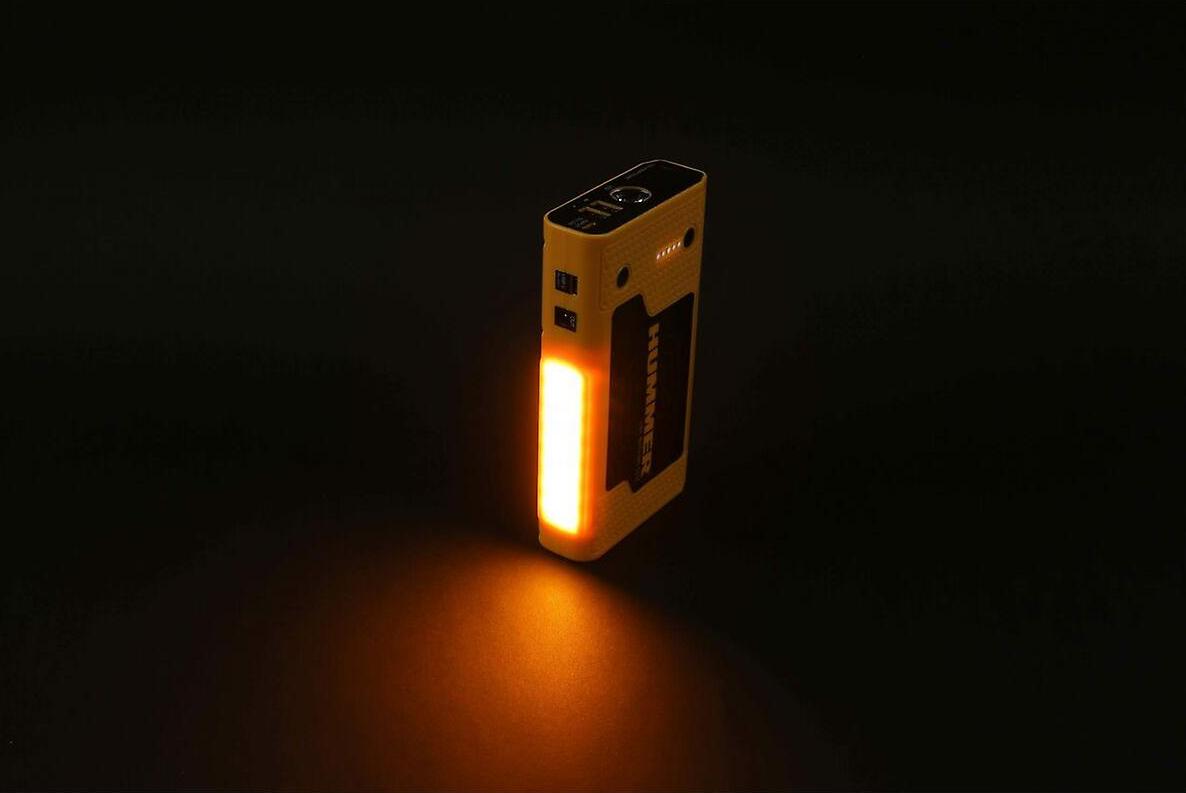 एलईडी लाइट पावरबैंक बैटरी + जंप स्टार्टर