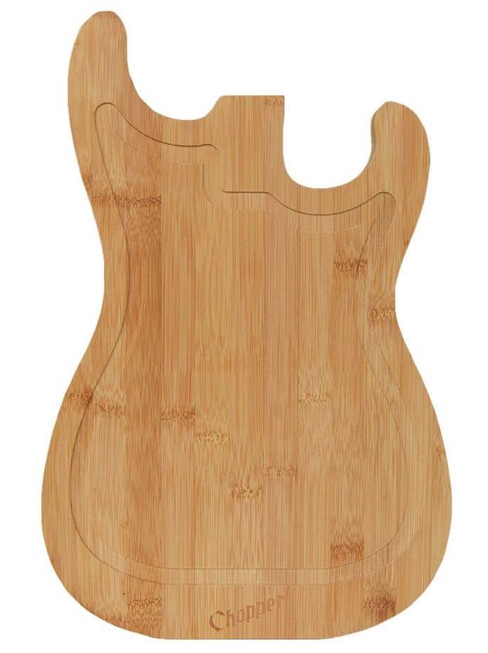 गिटार के आकार में लकड़ी काटने का बोर्ड