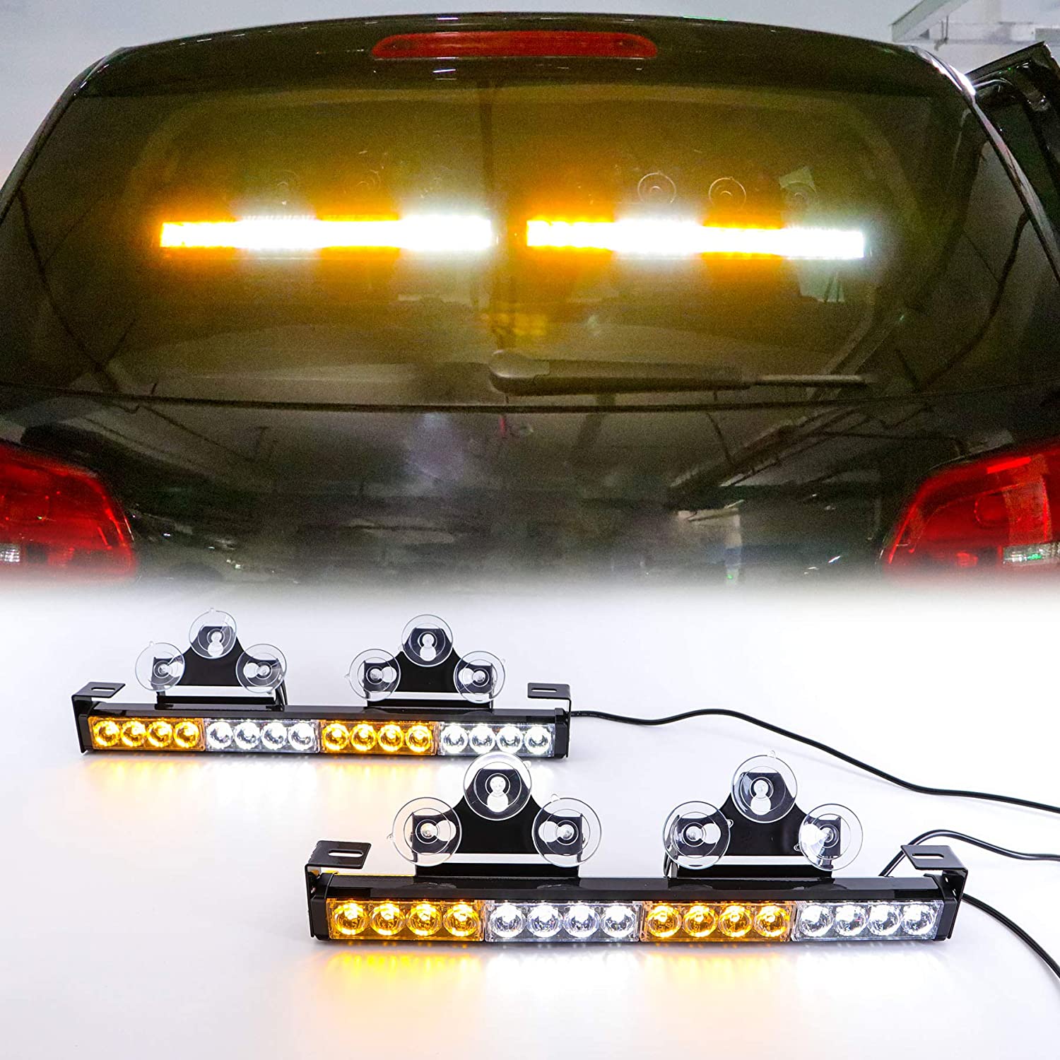 कार के लिए फ्लैशिंग LED लाइट्स येलो व्हाइट मल्टीकलर