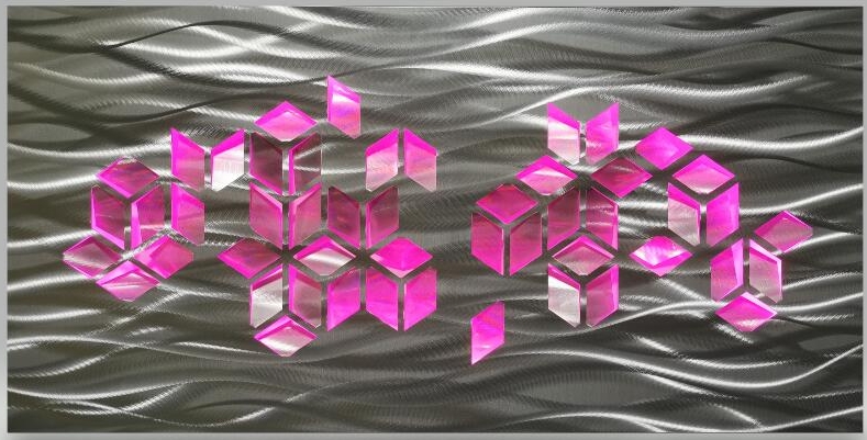 एलईडी बैकलिट के साथ 3 डी धातु एल्यूमीनियम पेंटिंग