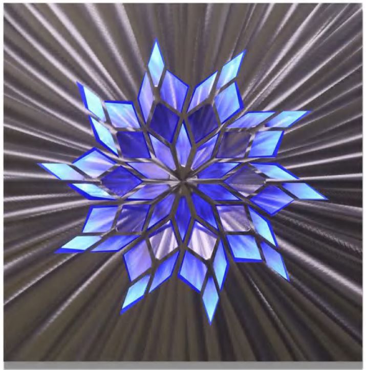 धातु पेंटिंग फूल 3 डी एल्यूमीनियम