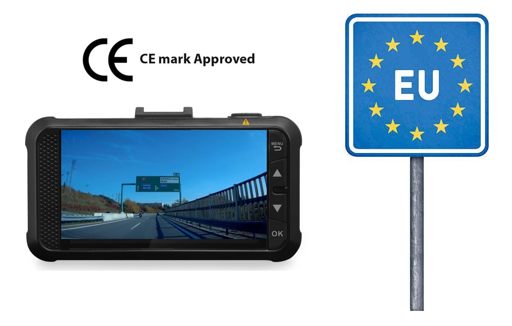 यूरोपीय संघ में प्रमाणित कार कैमरा डैशकैम dod gs980d
