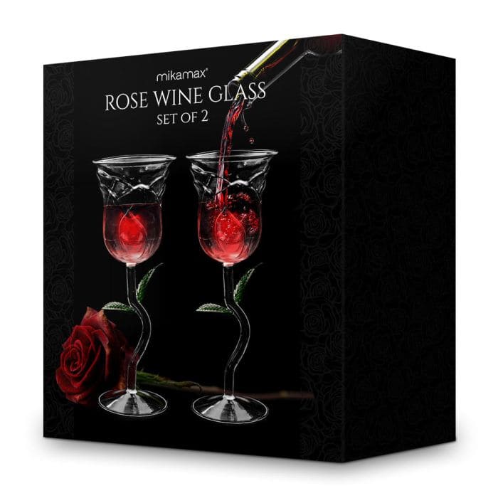गुलाब वाइन ग्लास सेट