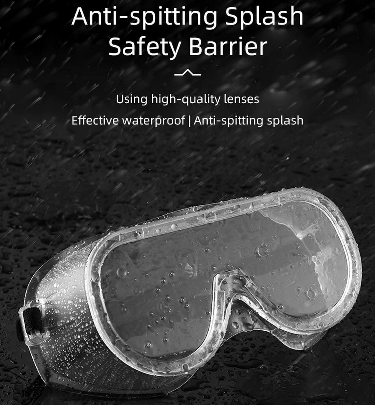 सुरक्षात्मक काले चश्मे धूल की बूंदों और प्रभाव के लिए प्रतिरोधी